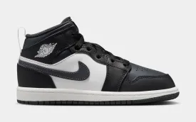 Air Jordan 1 Mid Preschool Lifestyle Shoes (Black/Dark Grey/Grey/White)
