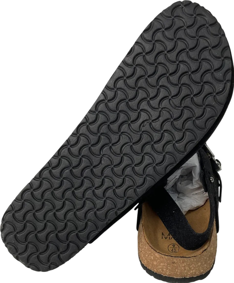 boohooMan Black Faux Suede Mule UK 9 EU 43 👞