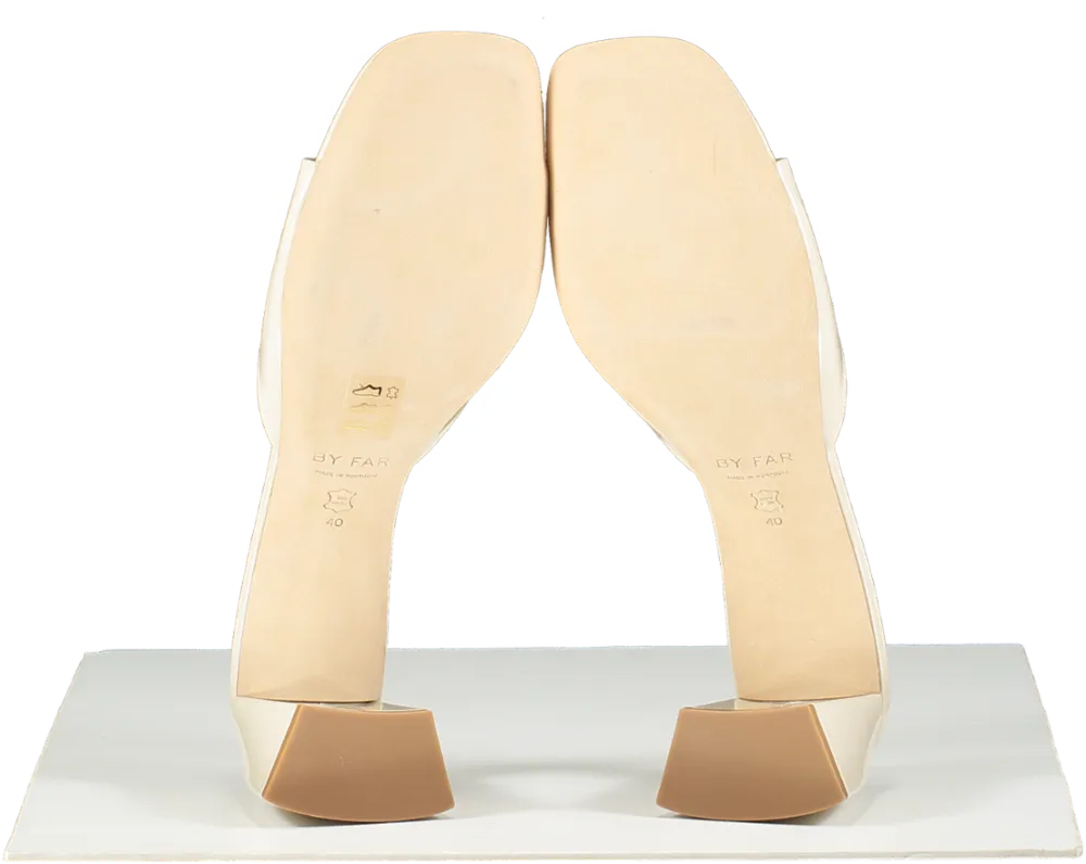 BY FAR Beige Romy Mule Sandals UK 7 EU 40 👠