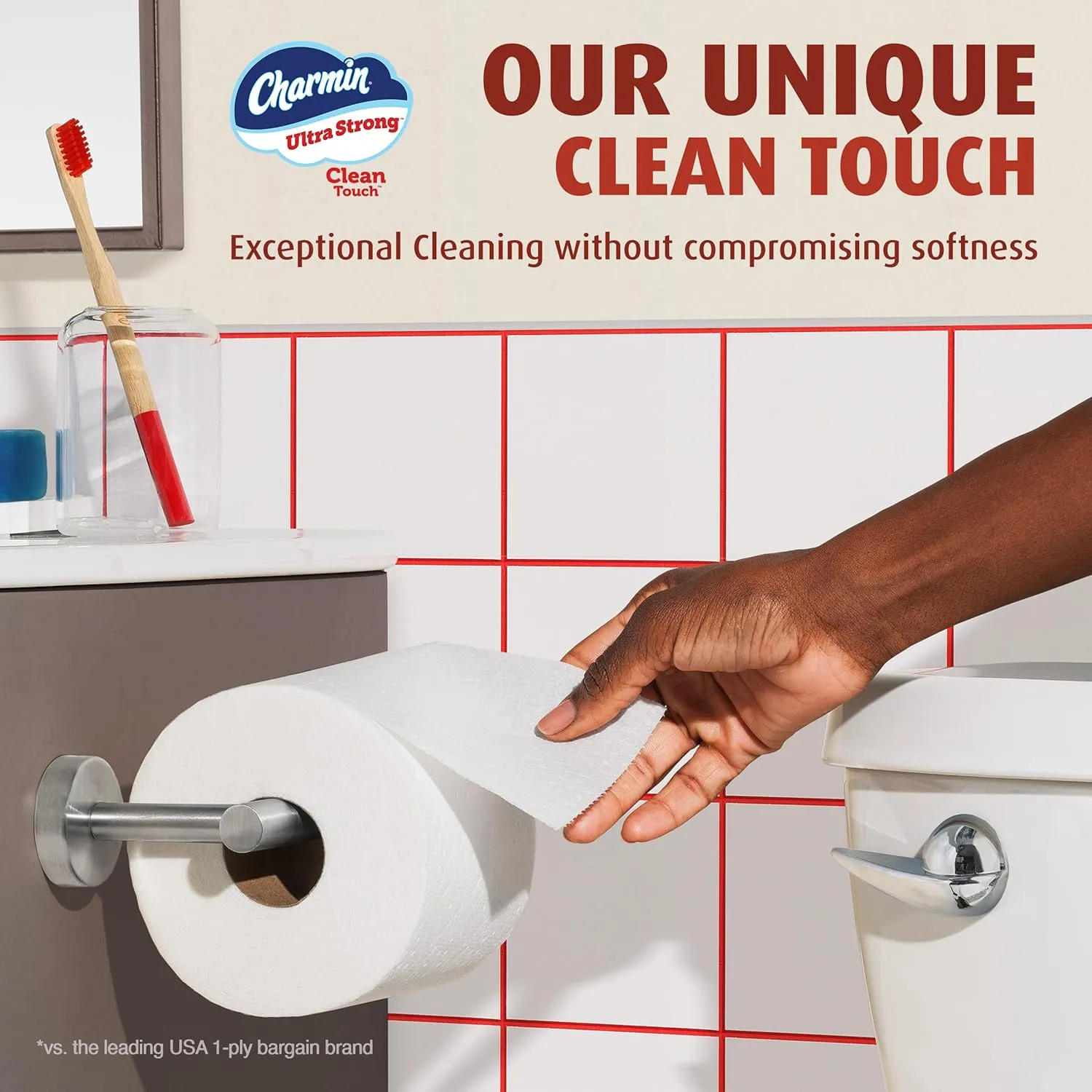 Charmin Ultra Strong Clean Touch Toilet Paper, 24 Family Mega Rolls = 120 Regular Rolls
