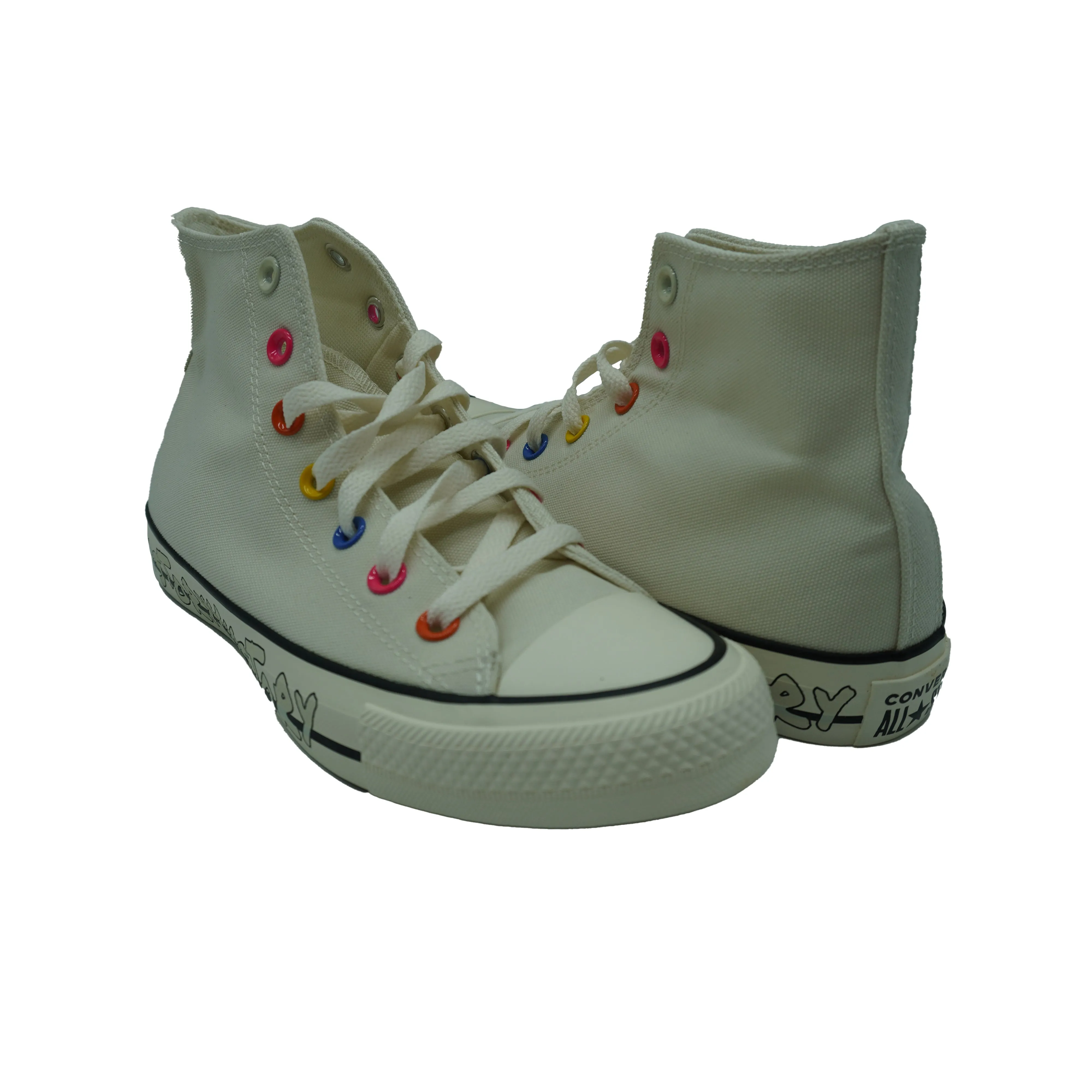 Converse Unisex All Star Confetti High Top Sneakers White