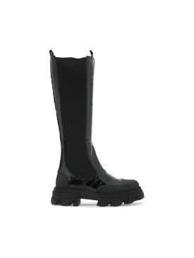 Croc-Embossed Chelsea Boots