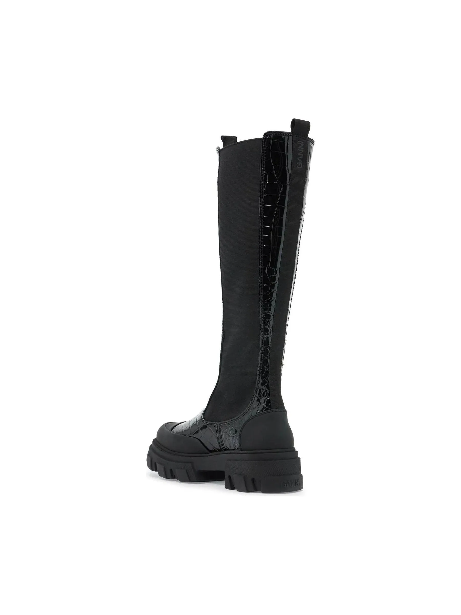 Croc-Embossed Chelsea Boots