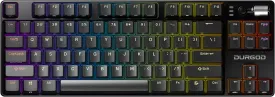 DURGOD TGK 300 Mechanical Gaming Keyboard for Windows Mac PC Laptop Tablet, 84 Keys Wired Keyboard with Red Linear Switch, RGB Backlit and Volume Wheel, Hot Swappable, Durable PBT Keycap