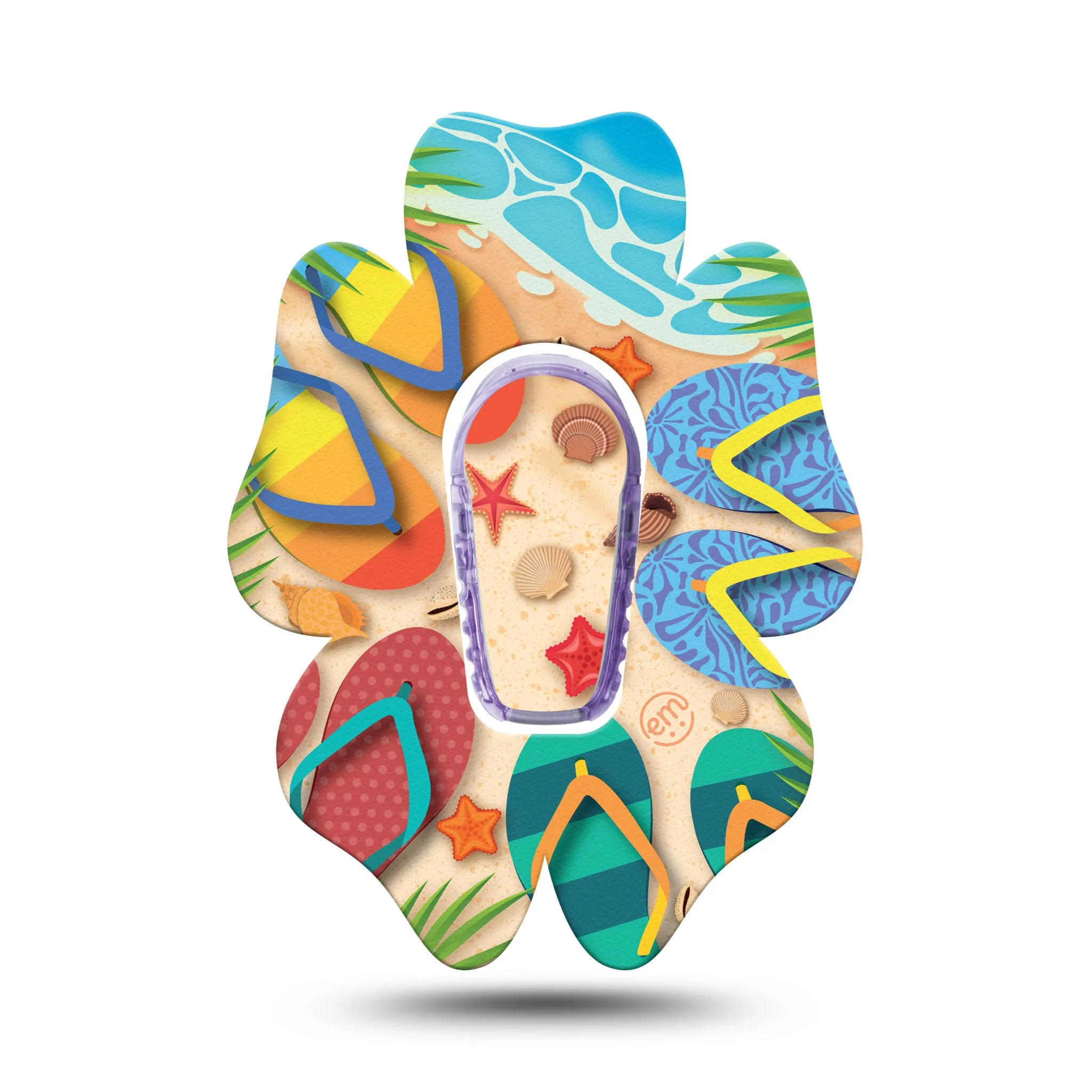 Flip Flops Dexcom G6 Flower Tape