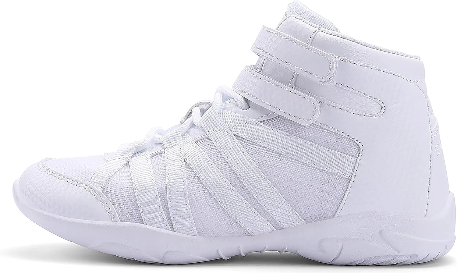 Girls High Top White Cheerleading Shoes Lightweight Cheer Sneakers