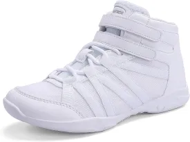 Girls High Top White Cheerleading Shoes Lightweight Cheer Sneakers