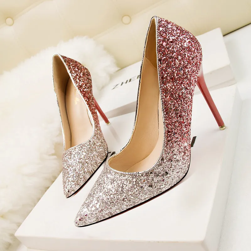 Hosta Sequins Stiletto Pumps