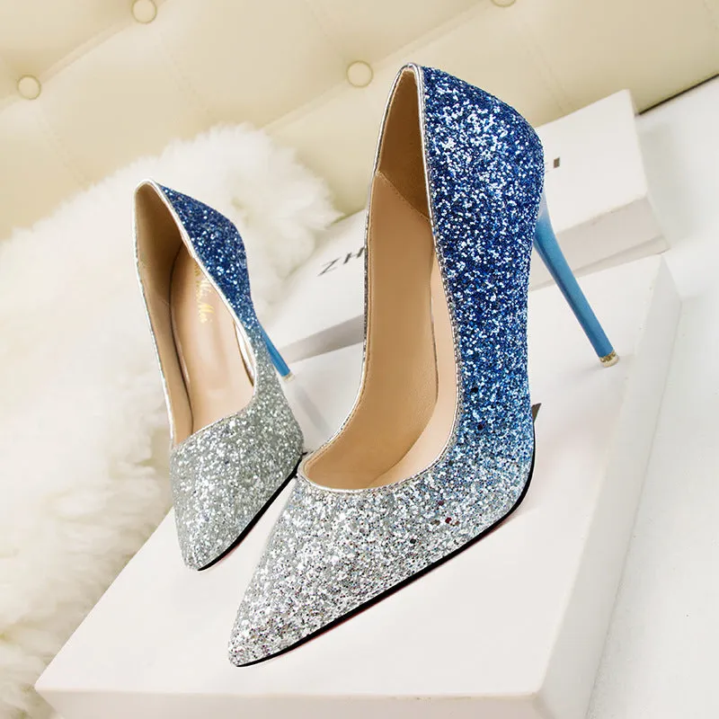 Hosta Sequins Stiletto Pumps