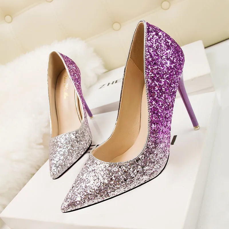 Hosta Sequins Stiletto Pumps