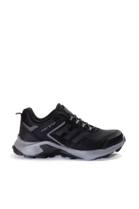 Men's Black and Grey Trail Running Shoes - Wessi