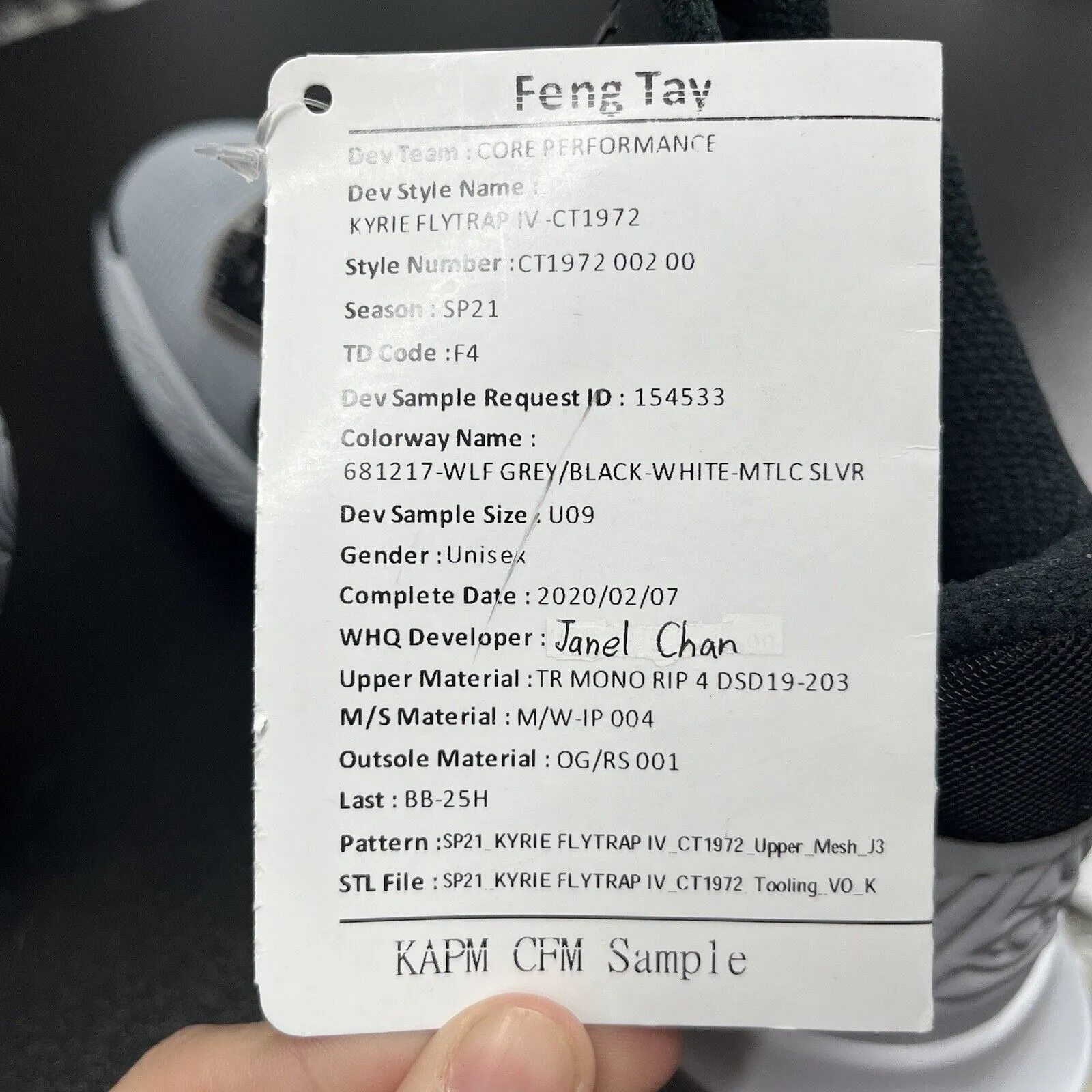 Nike Kyrie Flytrap 4 Wolf Grey Sample Size 9