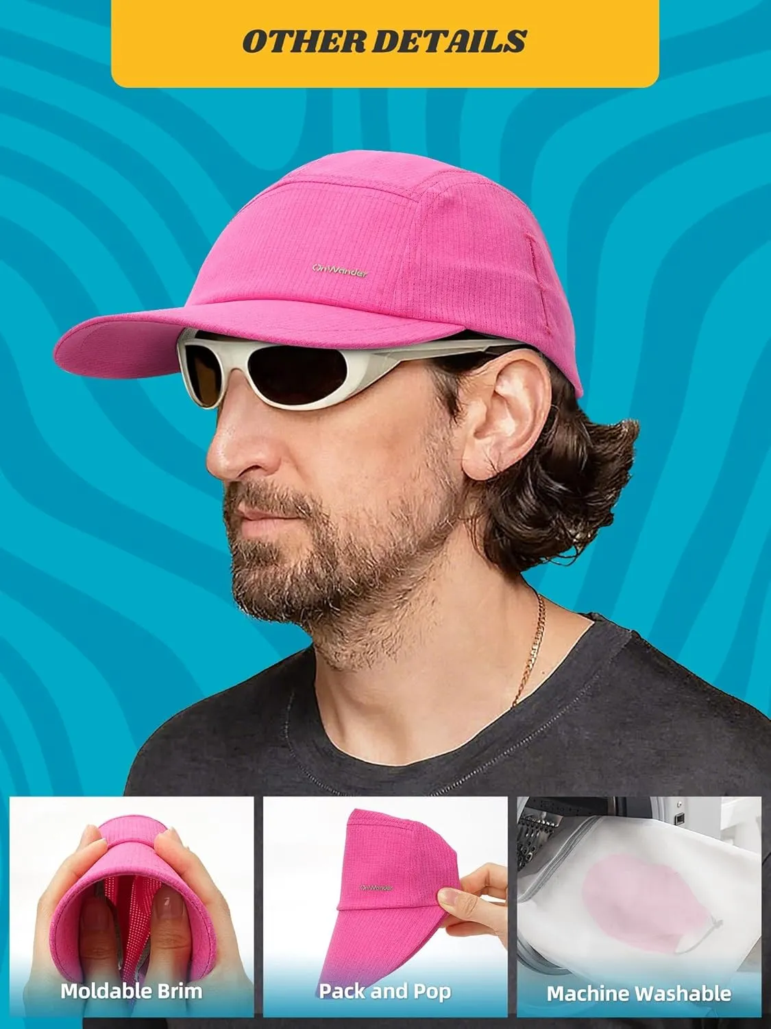 Performance Hat for Women Men, Lightweight Breathable Mesh Running Hat, Sport Cap for Golf, Cycling, Tennis