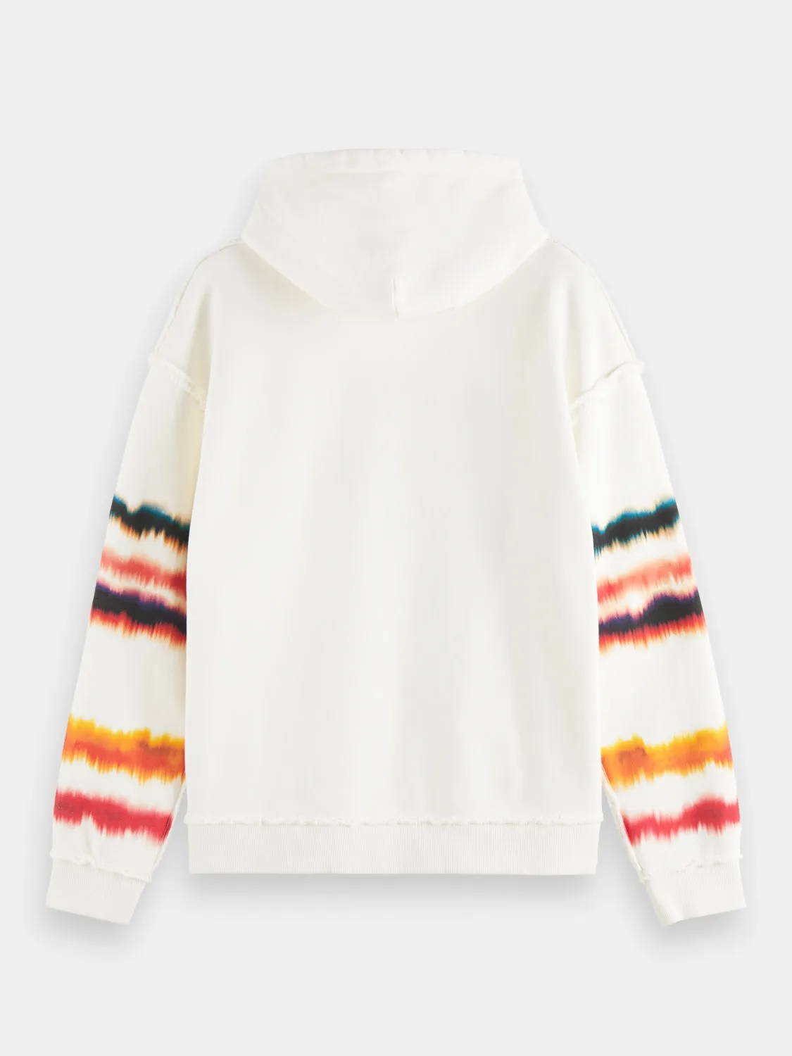 Raw edge artwork hoodie