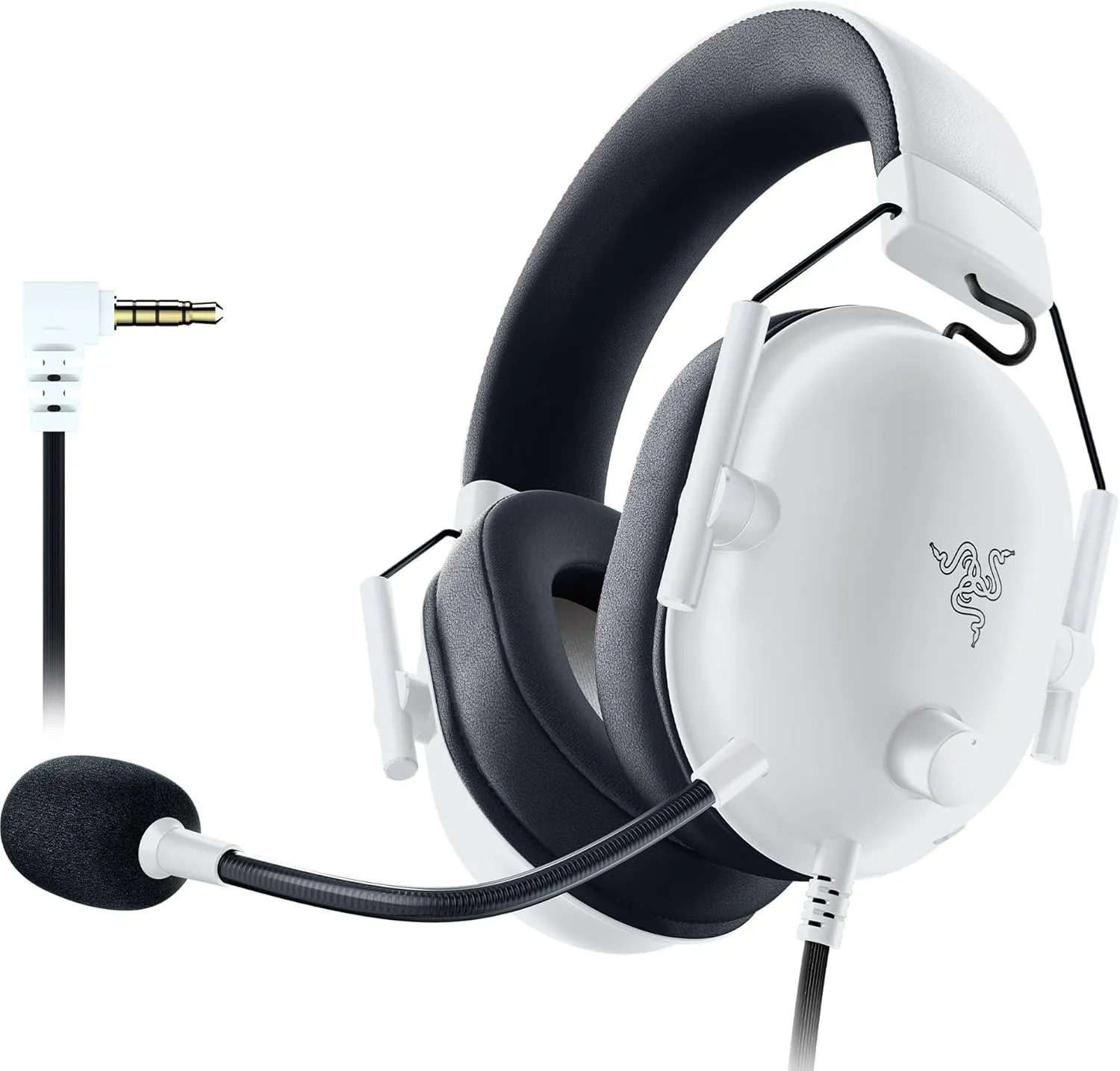 Razer BlackShark V2 X PlayStation Gaming Headset: 50mm Drivers - Cardioid Mic - Lightweight - Comfortable, Noise Isolating Earcups - for PS5, Xbox Series X, PC, Switch via 3.5 mm Audio Jack - White