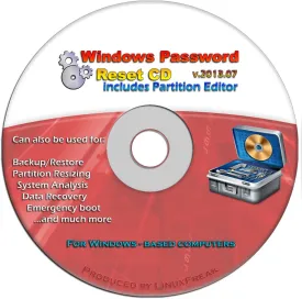 Recovery Boot Password Reset CD - Compatible with Windows