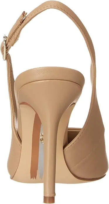 Sam Edelman Hazel Sling Soft Beige Pointy Toe Stiletto Heel Fashion Pumps (Wide)
