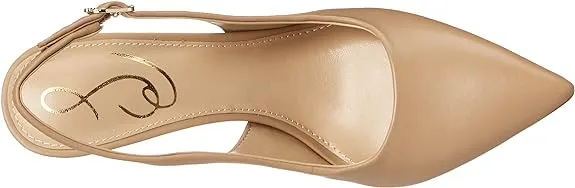 Sam Edelman Hazel Sling Soft Beige Pointy Toe Stiletto Heel Fashion Pumps (Wide)