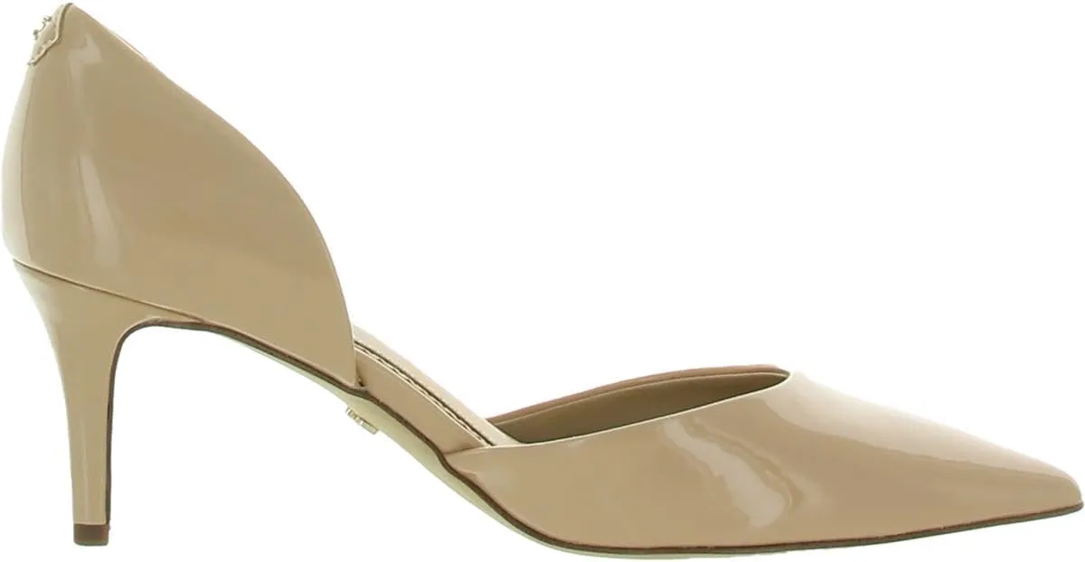 Sam Edelman Jaina Nude Suede D'orsay Pointed Toe Slip On Classic Dress Pumps