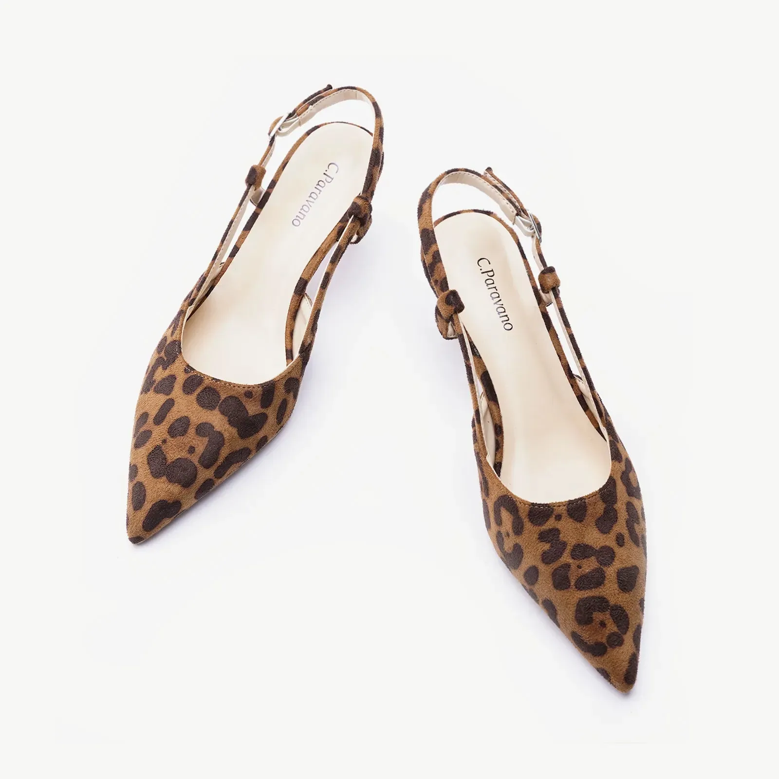 Sleek Slingback Pumps (Helen) Leopard