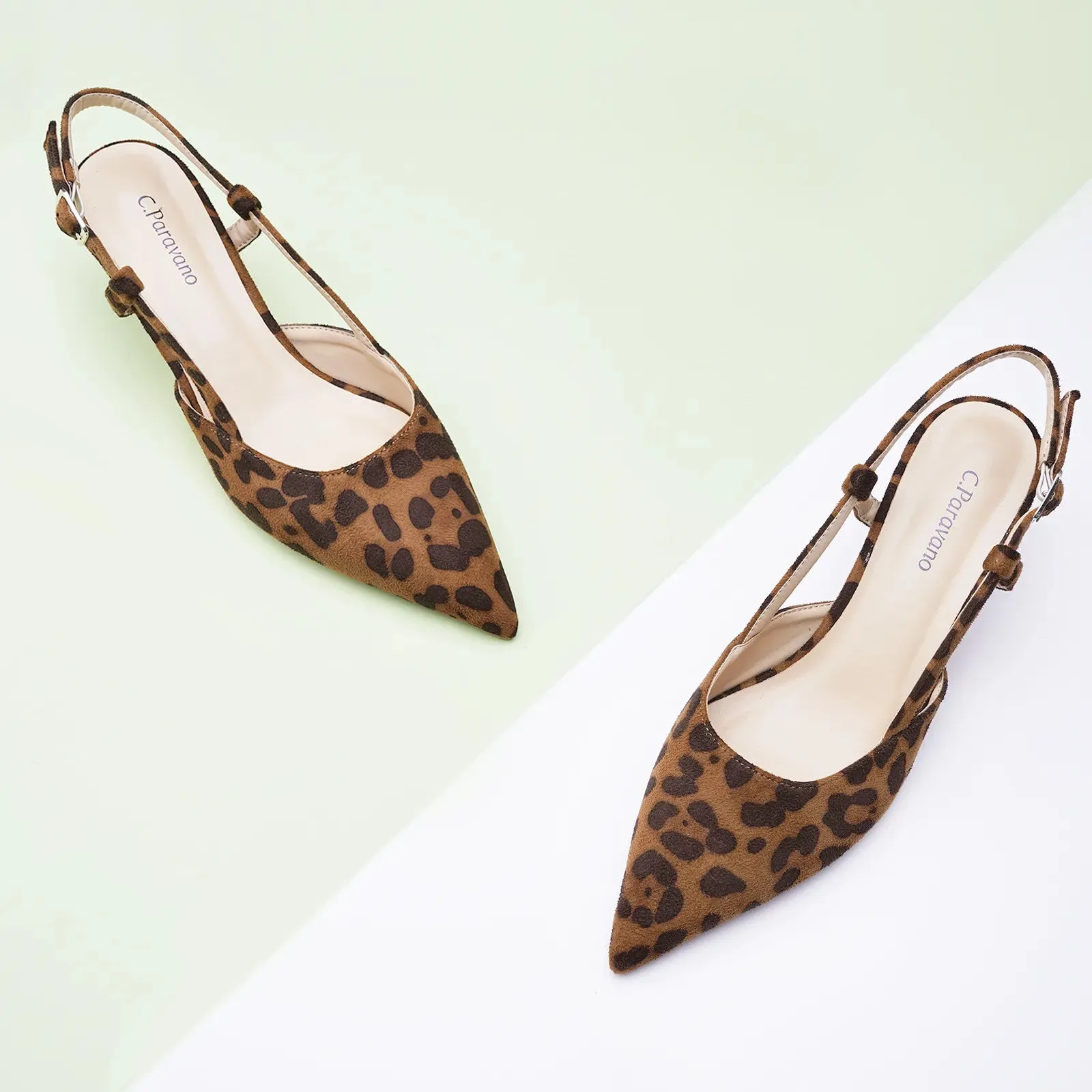 Sleek Slingback Pumps (Helen) Leopard