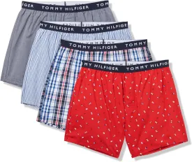 Tommy Hilfiger Men's Cotton Classic 4-Pack Woven Boxer