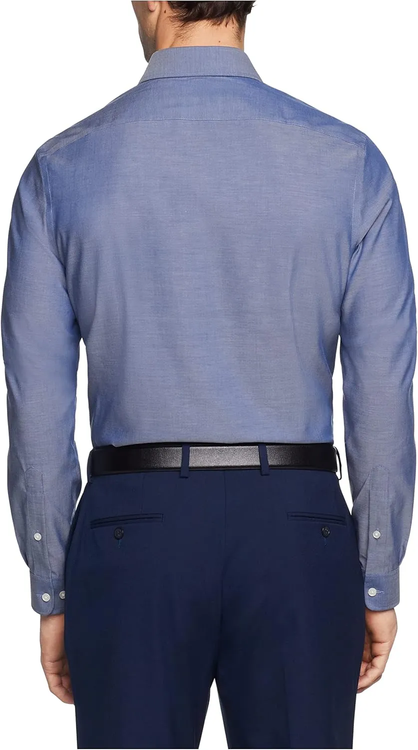 Tommy Hilfiger Men's Slim Fit Non Iron Solid Dress Shirt - Amazon Exclusive