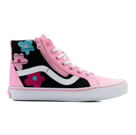 Vans Sk8-Hi Reissue Side Zip Glitter Shoe - Flower Power Multi/True White