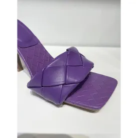 Weave Me Up Mule Heel - Purple